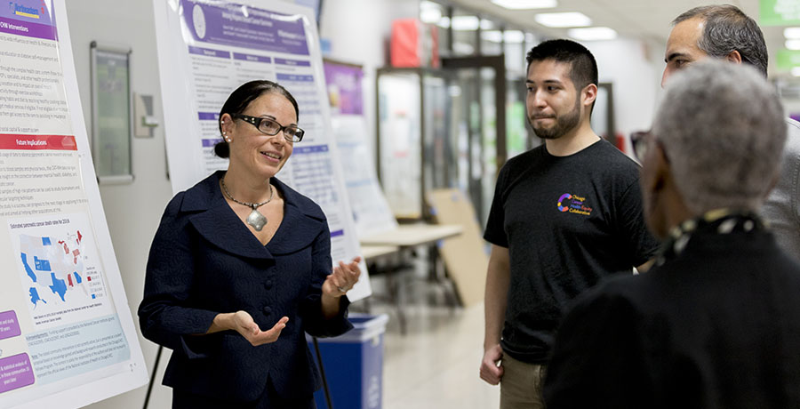Melissa Simon presents a poster