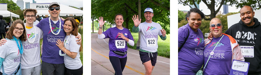 Photo collage of walk participants