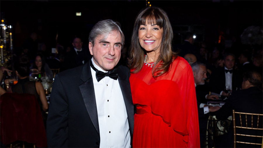 Leonidas Platanias and Eleni Bousis at the 2023 gala.
