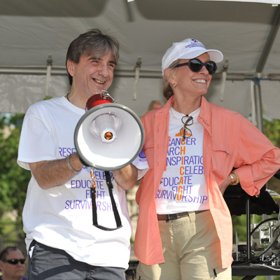Ann Lurie with Leonidas Platanias at the Cancer Survivors' Celebration Walk & 5k