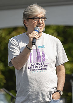 Leonidas Platanias speaks at the event