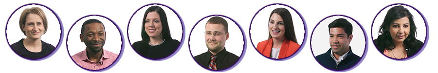 A series of headshots representing AYA cancer survivors