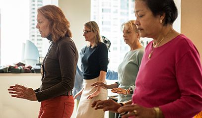 Cancer patients performing Tai Chi