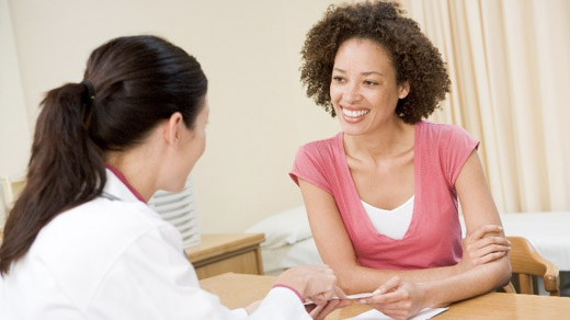 Patient interacts with healthcare provider