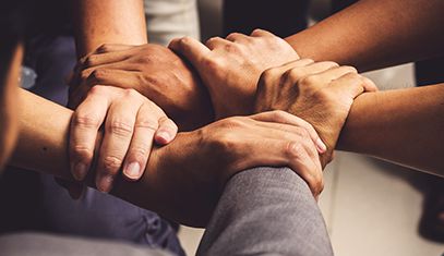 joined hands