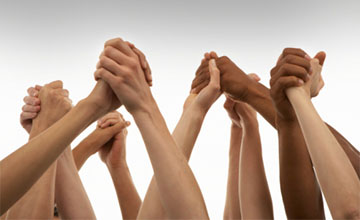 Clasped hands