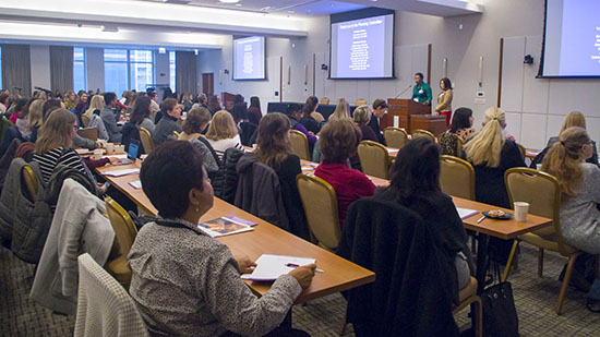 Participants attend the Oncology Nursing Conference